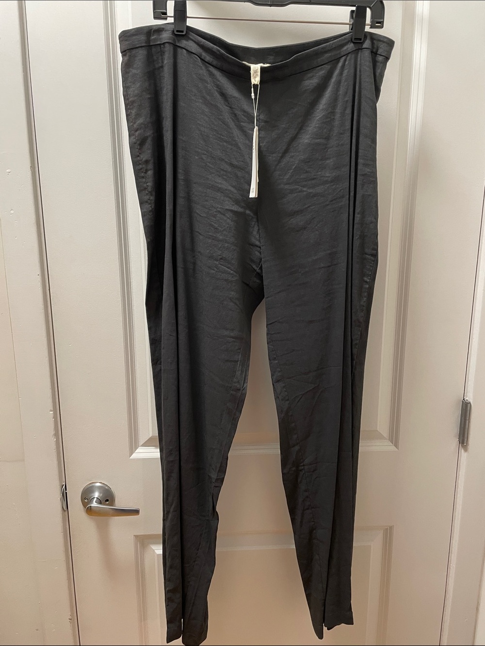 Eileen Fisher Black Lightweight Linen Blend Pants